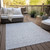 3' X 5' Silver And Gray Medallion Washable Indoor Outdoor Area Rug