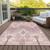 3' X 5' Blush Pink And Ivory Ikat Washable Indoor Outdoor Area Rug