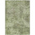 3' X 5' Artichoke Green And Fern Green Floral Washable Indoor Outdoor Area Rug
