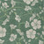 9' X 12' Sage And Ivory Floral Washable Indoor Outdoor Area Rug