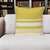 18" Yellow and White Cotton Throw Pillow