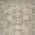 5' X 7' Green and Ivory Medallion Power Loom Distressed Area Rug
