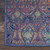 4' X 6' Navy Blue and Orange Ogee Distressed Non Skid Area Rug