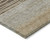 8' X 10' Taupe Brown And Beige Striped Washable Indoor Outdoor Area Rug