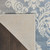 8' Blue and Ivory Damask Distressed Non Skid Runner Rug