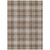 9' X 12' Brown Beige And Gold Plaid Washable Indoor Outdoor Area Rug