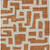 8' X 10' Terra Cotta And Gray Abstract Washable Indoor Outdoor Area Rug