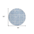 8' Sky Blue And Denim Blue Round Medallion Washable Indoor Outdoor Area Rug