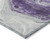 8' X 10' Purple And Silver Abstract Washable Indoor Outdoor Area Rug