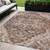 5' X 8' Terra Cotta Brown And Copper Oriental Washable Indoor Outdoor Area Rug