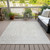 9' X 12' Ivory And Beige Medallion Washable Indoor Outdoor Area Rug