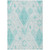 10' X 14' Teal Blue Aqua And Ivory Moroccan Washable Indoor Outdoor Area Rug