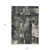 9' X 12' Black Gray And Ivory Abstract Washable Indoor Outdoor Area Rug