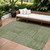 10' X 14' Olive Green And Ivory Geometric Washable Indoor Outdoor Area Rug