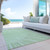 9' X 12' Green And Mint Green Abstract Washable Indoor Outdoor Area Rug
