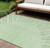 9' X 12' Green And Mint Green Abstract Washable Indoor Outdoor Area Rug