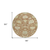 8' Copper Green And Ivory Round Floral Washable Indoor Outdoor Area Rug