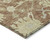 8' Copper Green And Ivory Round Floral Washable Indoor Outdoor Area Rug