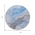 8' Sky Blue And Gray Round Abstract Washable Indoor Outdoor Area Rug