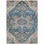 3' X 5' Blue Beige And Gold Oriental Washable Indoor Outdoor Area Rug