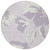 8' Lavender Lilac And Ivory Round Floral Washable Indoor Outdoor Area Rug