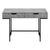 47" Gray and Black Wood and Metal H-Shape Computer Desk With Two Drawers