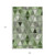 9' X 12' Green And Fern Green Geometric Washable Indoor Outdoor Area Rug
