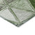 9' X 12' Green And Fern Green Geometric Washable Indoor Outdoor Area Rug