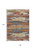 8' X 10' Orange Green And Gold Abstract Washable Indoor Outdoor Area Rug