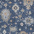 10' X 14' Navy Blue Beige And Gray Floral Washable Indoor Outdoor Area Rug