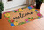 17" X 29" Natural Blue Pink And Yellow Floral Welcome Outdoor Coir Door Mat
