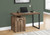 47" Brown and Black Wood and Metal Sled Computer Desk