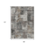 9' X 12' Pewter Khaki And Charcoal Abstract Washable Indoor Outdoor Area Rug