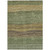 9' X 12' Olive Green And Chocolate Striped Washable Indoor Outdoor Area Rug