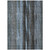9' X 12' Blue Gray And Charcoal Botanical Leaves Washable Indoor Outdoor Area Rug