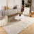 7' X 10' Beige and Black Checkered Power Loom Distressed Area Rug