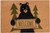 17" X 29" Natural And Black Coir Bear Outdoor Door Mat