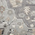 6' X 9' Black and Gray Floral Medallion Non Skid Area Rug