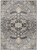 6' X 9' Black and Gray Floral Medallion Non Skid Area Rug