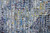 4' X 6' Blue and Ivory Abstract Hand Woven Distressed Area Rug With Fringe