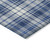 10' X 14' Navy Blue And Ivory Plaid Washable Indoor Outdoor Area Rug