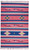 5' X 7' Pink and Blue Southwestern Handmade Area Rug With Fringe