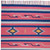 5' X 7' Pink and Blue Southwestern Handmade Area Rug With Fringe