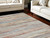 9' X 12' Ivory Red and Blue Abstract Non Skid Area Rug