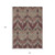 10' X 14' Burgundy Beige And Charcoal Ikat Washable Indoor Outdoor Area Rug