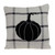 Grey Plaid Pumpkin Throw Pillow