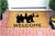 24" X 36" Natural and Black Coir Bear Welcome Outdoor Door Mat