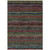 10' X 14' Black Green And Gold Striped Washable Indoor Outdoor Area Rug