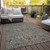 10' X 14' Khaki Beige And Gray Floral Washable Indoor Outdoor Area Rug