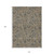 10' X 14' Khaki Beige And Gray Floral Washable Indoor Outdoor Area Rug